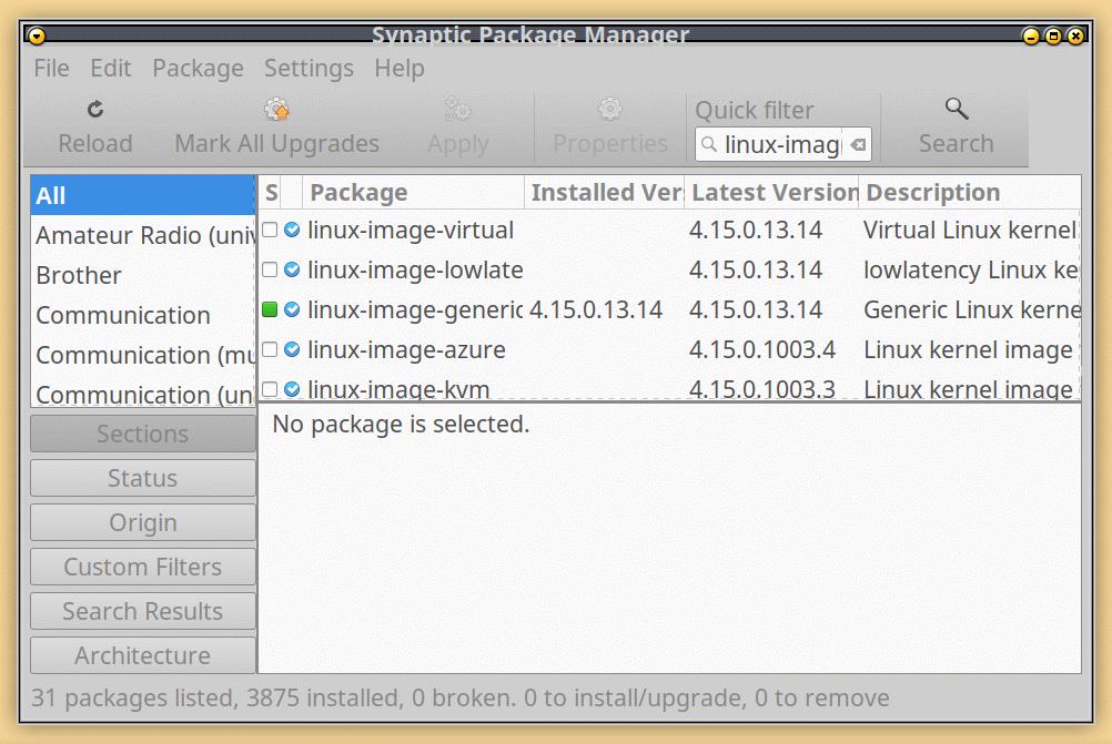 [Synaptic Package Manager]